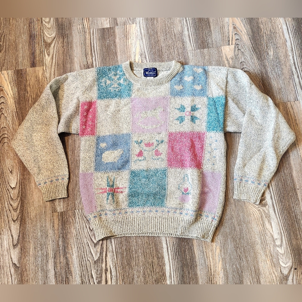 Vintage Woolrich Granny Square Patchwork Wool Ble… - image 4